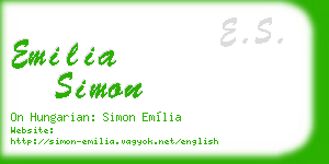 emilia simon business card